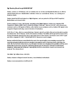A preview of a PDF biography for Boothroyd, Stanley